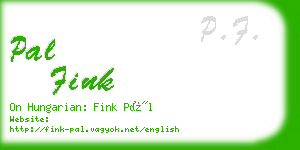 pal fink business card